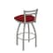 Holland Bar Stool Co 25" Low Back Swivel Counter Stool, Nickel Finish, Graph Ruby Seat 41125AN016 - alternate 3